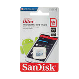 بطاقة ذاكرة SanDisk Ultra Micro SDXC UHS-I بسعة 512 جيجابايت وسرعة قراءة تصل إلى 100 ميجابايت/ثانية