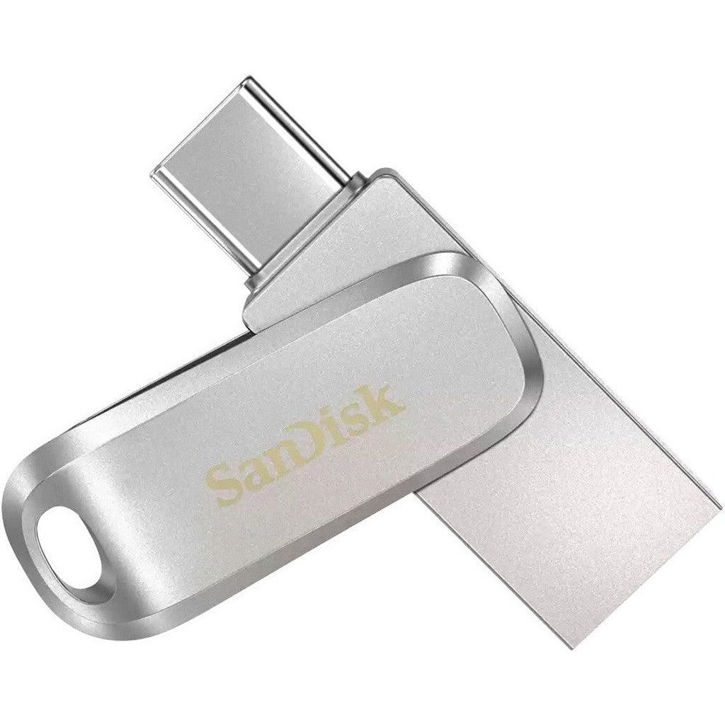 Sandisk Ultra Dual Drive Luxe Flash Drive – 64Gb/ 150Mb/S/ Usb 3.1 Gen 1/ Type-C/ Silver-Usb Drive-SanDisk-Star Light Kuwait