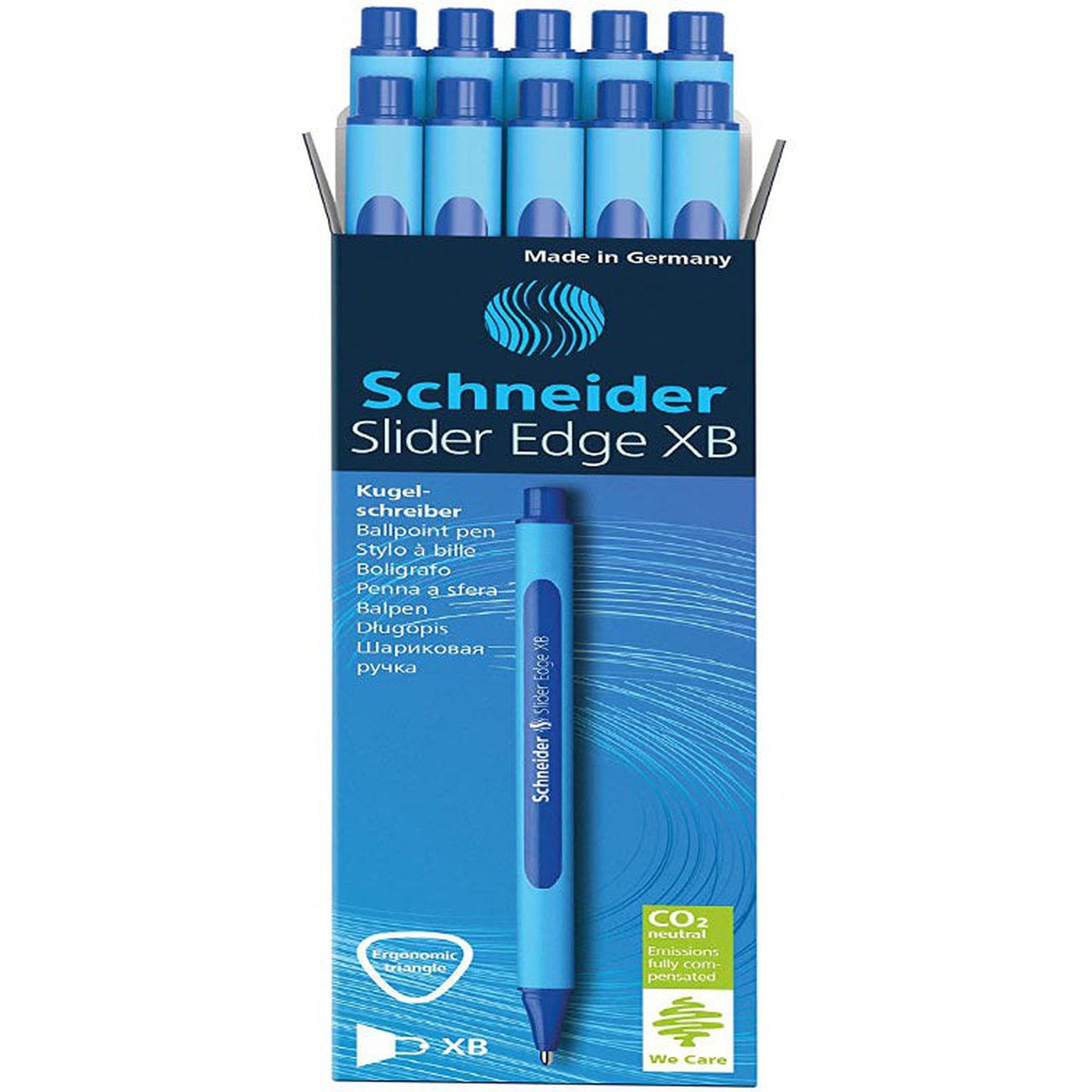 Schneider Slider Edge Xb Ballpoint Pen Blue Box Of 10 Pens-Pens-Schneider-Blue-Star Light Kuwait