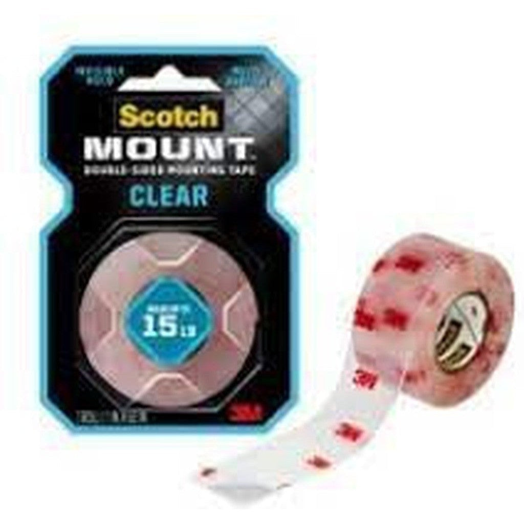 Scotch-Mount™ Clear Double-Sided Mounting Tape 410H, 1 In X 60 In (2.54 Cm X 1.52 M)-Tapes And Adhesives-3M Scotch-Star Light Kuwait