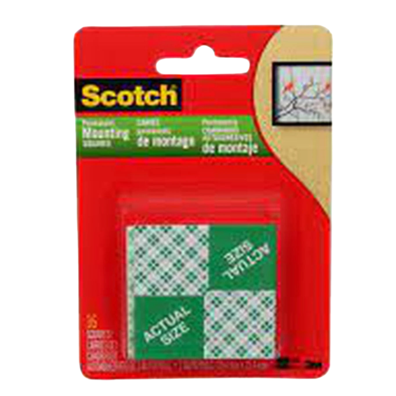 Scotch White Indoor Mounting Squares - 1 In Width X 1 In Length-Tapes And Adhesives-3M Scotch-Star Light Kuwait