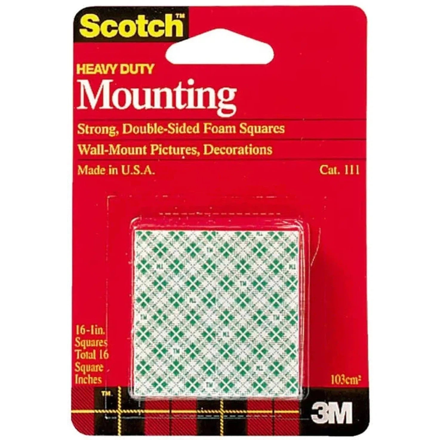Scotch White Mounting Tape - 111-Esf, 1 In (2.54 Cm), 16 Per Pack-Tapes And Adhesives-3M Scotch-Star Light Kuwait