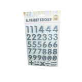 Silver Number Stickers