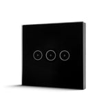 Smart Light Switch 3 Gang WiFi - Black