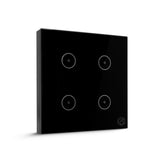 Smart Switch Light 4 Gang Small WIFi -Black