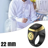 Smart Zikr & Tasbih Ring 22mm - Black