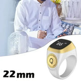 Smart Zikr & Tasbih Ring 22mm - White