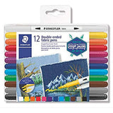 Staedtler 12 Double Ended Fabric Pens-Pens-Staedtler-Star Light Kuwait
