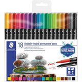 Staedtler 18 Double Ended Permanent Pens-Pens-Staedtler-Star Light Kuwait