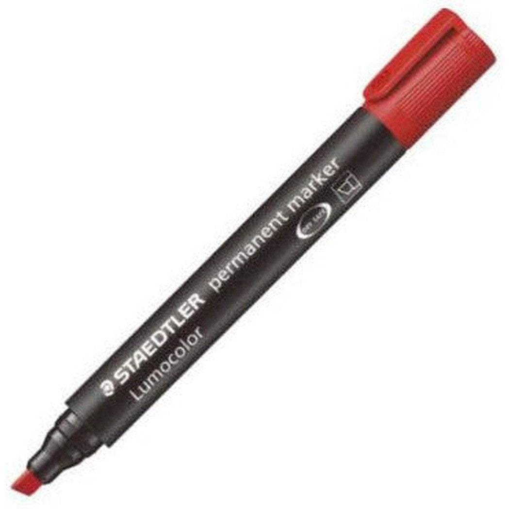 Staedtler 350-2 Chisel Tip Permanent Marker Red Pack Of 10-Pens-Staedtler-Star Light Kuwait