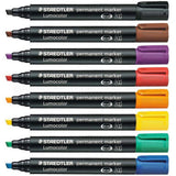 Staedtler 350-3 Chisel Tip Permanent Marker - Pack Of 10-Pens-Staedtler-Blue-Star Light Kuwait