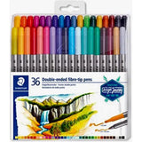 Staedtler 36 Double Ended Fibre Tip Pens-Pens-Staedtler-Star Light Kuwait