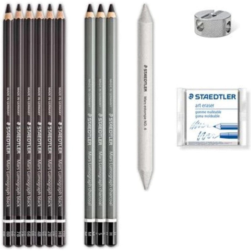Staedtler Charcoal Set Of 12 Pcs-Art And Crafts-Staedtler-Star Light Kuwait
