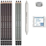 Staedtler Charcoal Set Of 12 Pcs-Art And Crafts-Staedtler-Star Light Kuwait