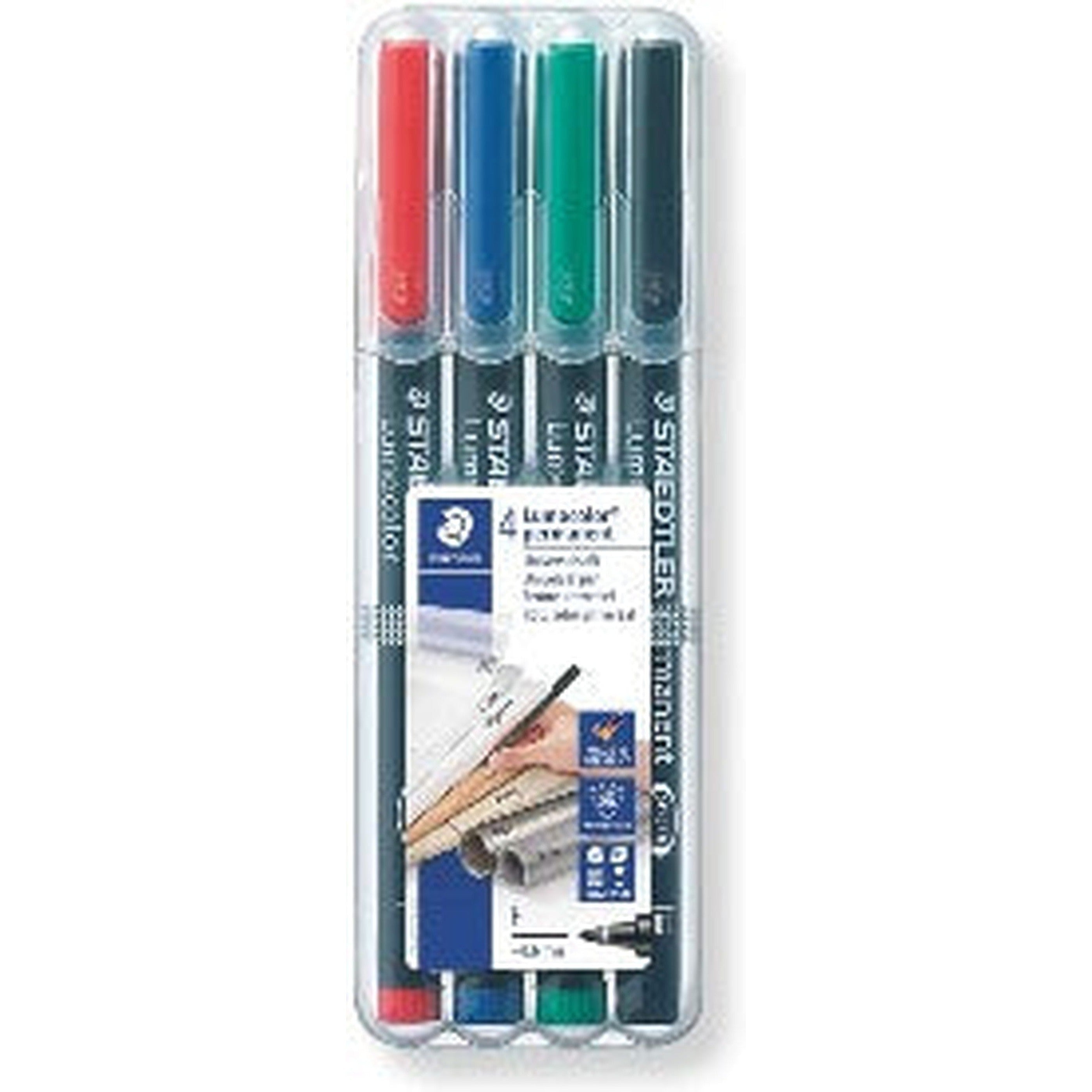 Staedtler Lumocolor Permanant Marker 4Pc Set-Pens-Staedtler-Star Light Kuwait