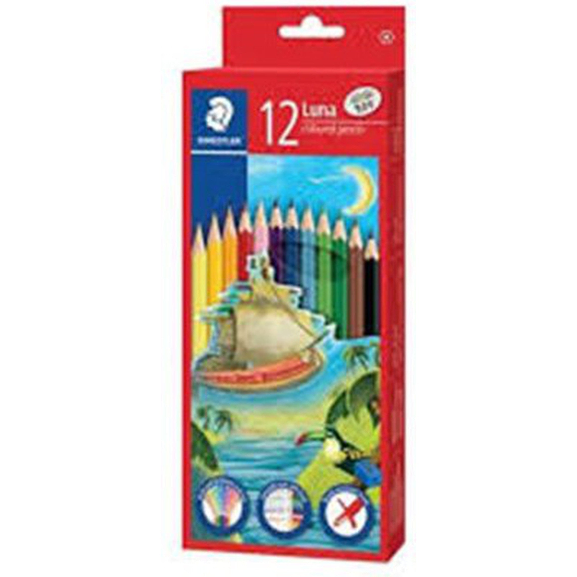 Staedtler Luna Colored Pencils 12 Colour-136-Lc12-Pencils-Staedtler-Star Light Kuwait