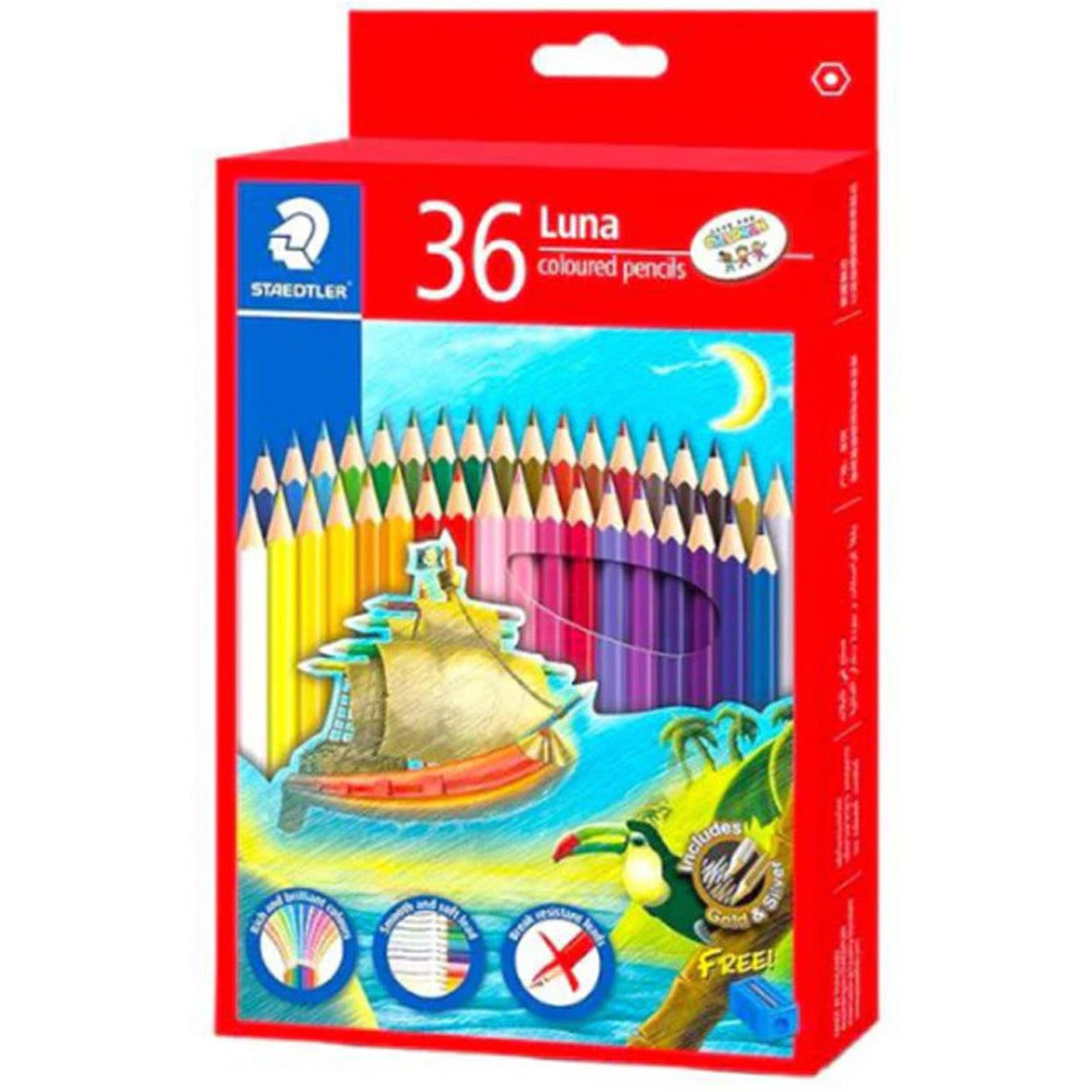 Staedtler Luna Colored Pencils 36 Colors-Pencils-Staedtler-Star Light Kuwait
