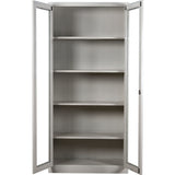 Steel File Cabinet With Glass Door 5 Shelves-Cabinet Accessories-Bab Al-Saif Est-Star Light Kuwait