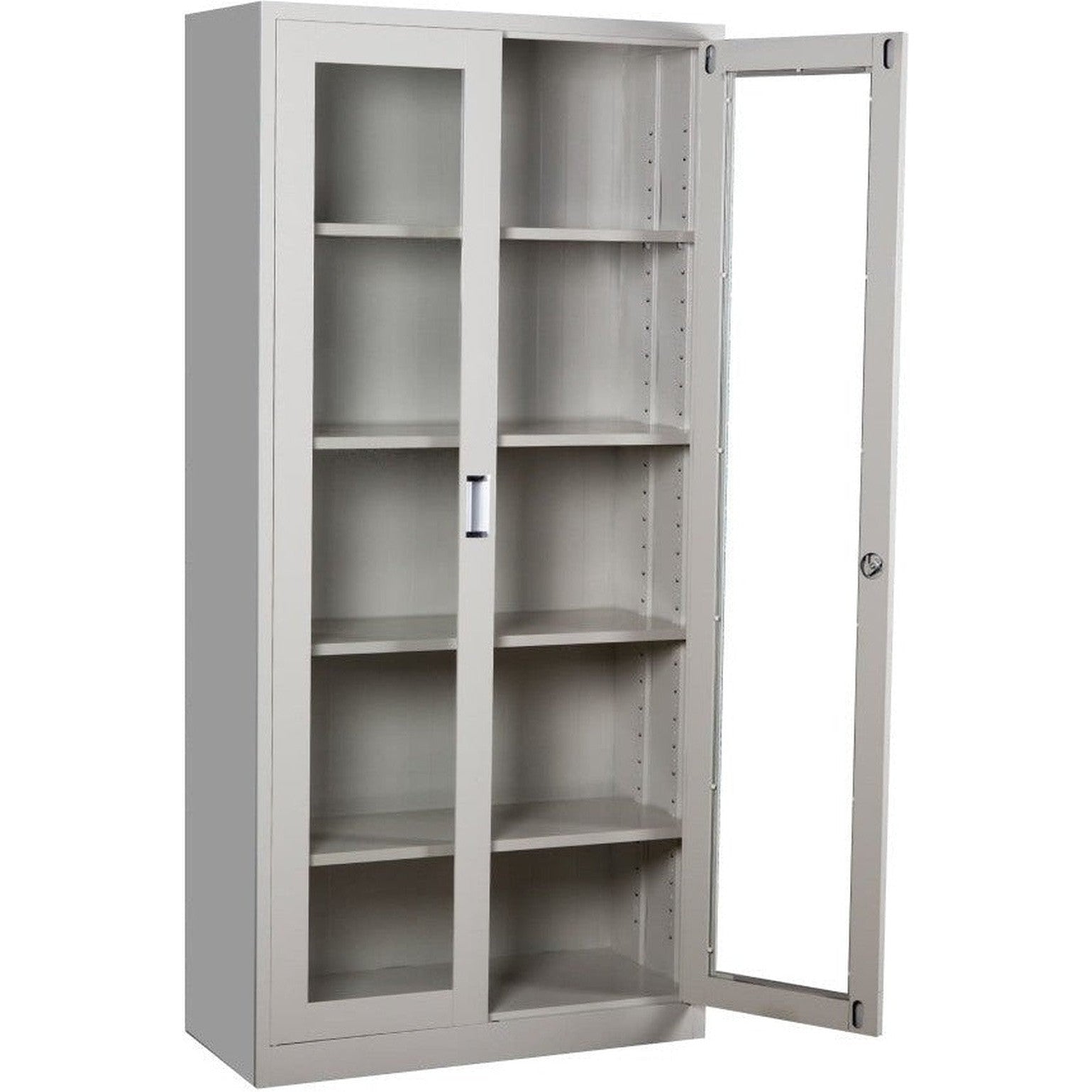 Steel File Cabinet With Glass Door 5 Shelves-Cabinet Accessories-Bab Al-Saif Est-Star Light Kuwait