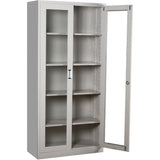 Steel File Cabinet With Glass Door 5 Shelves-Cabinet Accessories-Bab Al-Saif Est-Star Light Kuwait