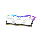 ذاكرة T-Force Delta Alpha RGB DDR5 6000 بسعة 32 جيجابايت (قطعتان × 16 جيجابايت) بيضاء CL38 1.25 فولت