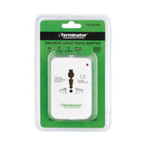 TERMINATOR MULTI PIN TRAVEL ADAPTER WITH UNIVERSAL SOCKET & 2 USB