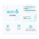 TP-Link AX3000 Superior Mesh Wi-Fi 6 System Pack of 1