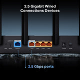 TP-Link Archer BE400 BE6500 Dual-Band Wi-Fi 7 Router, 2.5G