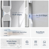 TP-Link BE11000 Tri-Band Wi-Fi 7 Range Extender