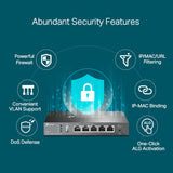راوتر تي بي-لينك (ER605) أومادا جيجابت VPN - شبكة واسعة جيجابت / شبكة محلية جيجابت