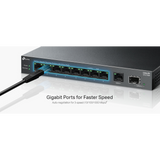 TP-Link (LS1210GP) 10-Port Gigabit Desktop Switch with 8-Port PoE+ - 20 Gbps / LAN