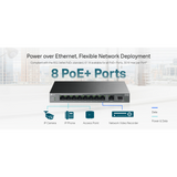 TP-Link (LS1210GP) 10-Port Gigabit Desktop Switch with 8-Port PoE+ - 20 Gbps / LAN