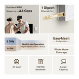 TP-Link RE225BE BE3600 WiFi 7 Dual-Band Range Extender