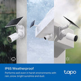 كاميرا أمان لاسلكية ذكية من تي بي لينك ولوحة شمسية Tapo C410KIT