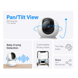 كاميرا مراقبة منزلية لاسلكية TP-Link TAPO C200 قابلة للتحريك والإمالة - دقة 1080P FHD