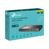 مفتاح سطح المكتب TP-Link (TL-SG105PP-M2) ذو 5 منافذ بسرعة 2.5 جيجابت/ثانية مع 4 منافذ PoE++ - 25 جيجابت/ثانية / LAN