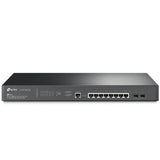 مفتاح TP-Link (TL-SG3210XHP-M2) JetStream ذو 8 منافذ 2.5GBASE-T ومنفذين 10GE SFP+ من الطبقة الثانية مُدار مع 8 منافذ PoE+ - 80 جيجابت في الثانية / Micro-USB / LAN
