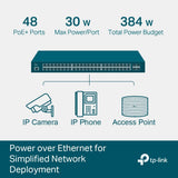 TP-Link TL-SG3452P JetStream 52-Port Gigabit L2+ Managed Switch with 48-Port PoE+ - 104 Gbps / LAN