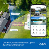 TP-Link (Tapo C246D) Indoor/Outdoor Dual Lens Pan/Tilt Security Camera - H.264 / 2304 × 1296 / 2.4 GHz - White