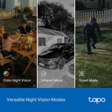 TP-Link (Tapo C246D) Indoor/Outdoor Dual Lens Pan/Tilt Security Camera - H.264 / 2304 × 1296 / 2.4 GHz - White