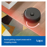 TP-Link Tapo RV30 Max Plus 5300Pa Hyper Suction Robot Vacuum & Mop + Smart Auto-Empty Dock - 2600 mAh / 300 ml / Black