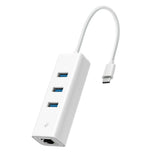موزع شبكة TP-Link UE330C USB-C ثلاثي المنافذ ومحول شبكة جيجابت إيثرنت