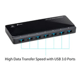 موزع USB 3.0 من TP-Link (UH720) بسبعة منافذ مع منفذي شحن