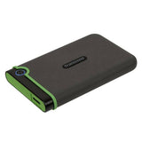 قرص صلب خارجي TRANSCEND STOREJET بسعة 2 تيرابايت ومنفذ USB 3.1 بحجم 2.5 بوصة (رمادي داكن)