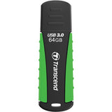 Transcend 64GB JetFlash 810 USB 3.1 Gen 1 Flash Drive Rugged Rubber Design Up to 90MB/s Speed - Green