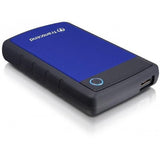 قرص صلب Transcend StoreJet 25M3C بسعة 2 تيرابايت، مزود بمنفذ USB من النوع C، يدعم USB 3.1 من الجيل الأول، بسرعة تصل إلى 5 جيجابت في الثانية.