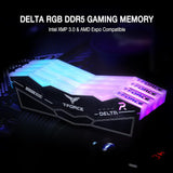TeamGroup T-Force Delta RGB 32GB (16GBx2) DDR5 6000MHz Desktop RAM (Black)