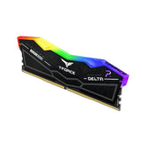 ذاكرة الوصول العشوائي المكتبية Teamgroup T-Force Delta RGB سعة 64 جيجابايت (32 جيجابايت × 2) DDR5 بسرعة 6000 ميجاهرتز (أسود)