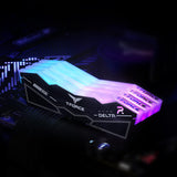 ذاكرة الوصول العشوائي المكتبية Teamgroup T-Force Delta RGB سعة 64 جيجابايت (32 جيجابايت × 2) DDR5 بسرعة 6000 ميجاهرتز (أسود)