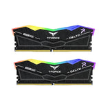 ذاكرة الوصول العشوائي المكتبية Teamgroup T-Force Delta RGB سعة 64 جيجابايت (32 جيجابايت × 2) DDR5 بسرعة 6000 ميجاهرتز (أسود)